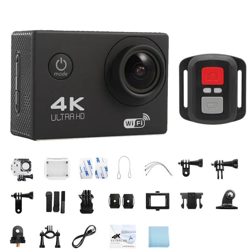 4K Action Camera with 120° Wide - Angle + WiFi